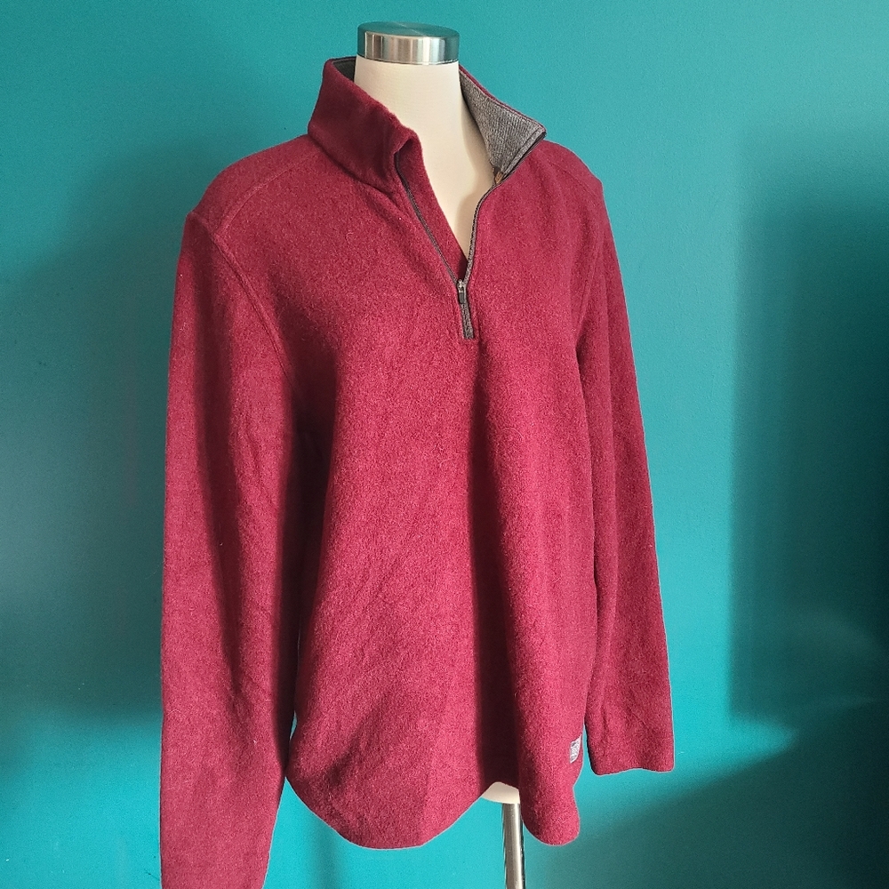 Men's Toad and Co Kennicott wool quarter zip pullover size large outdoor